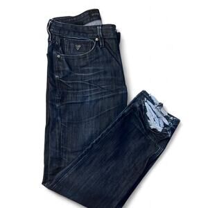 Guess dark wash 32x30 distressed Mens Jeans EUC